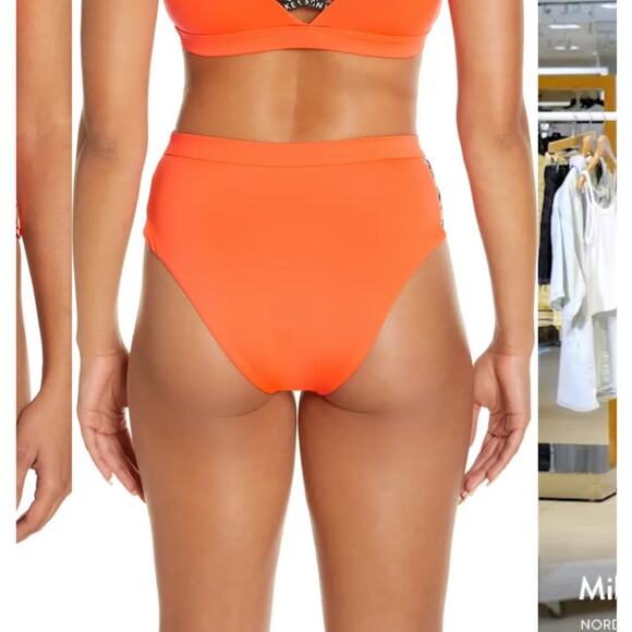 NWT Nike sneakerkini high waist swim bottoms in red orange - Picture 11 of 13